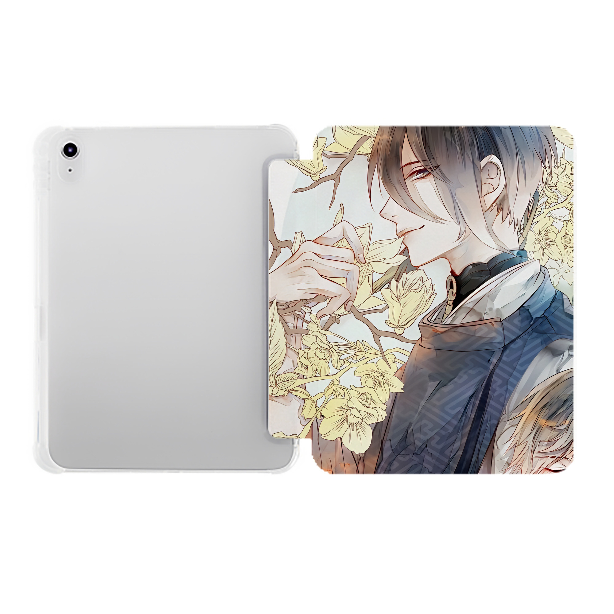 （画像用） 刀剣乱舞 Touken Ranbu IPad ケース ペン収納付き 三つ折りスタンド PUレザー×シリコン 対応機種9.5/10.5/10.9インチ